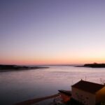 Mündung Rio Mira bei Sonnenuntergang